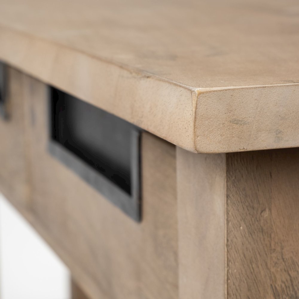 I72L X 18W Brown Wood 4 Drawer Console Table. Picture 8