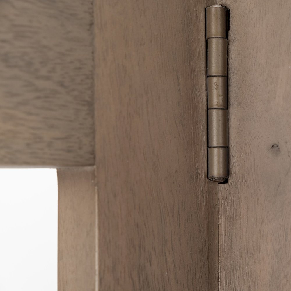 Light Brown Wood Four Shelf Shelving Unit. Picture 9