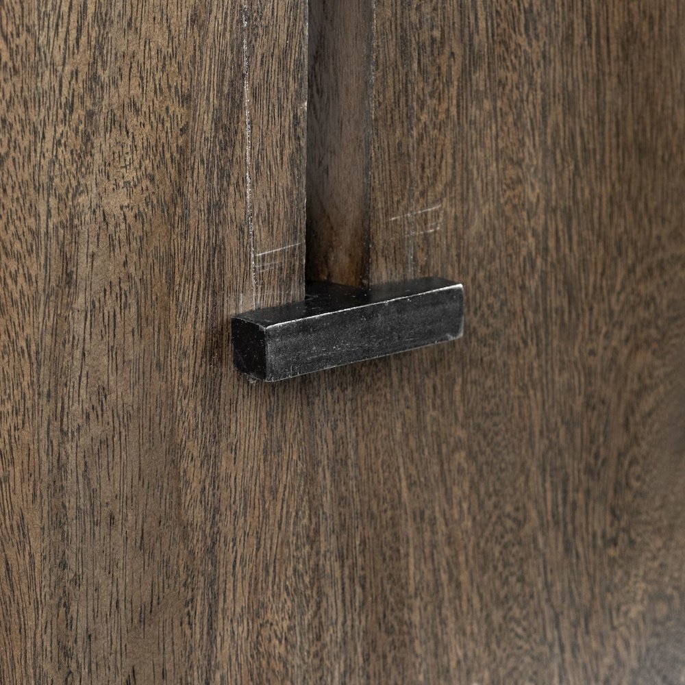 Live-Edge Wooden Brown Console Table. Picture 7