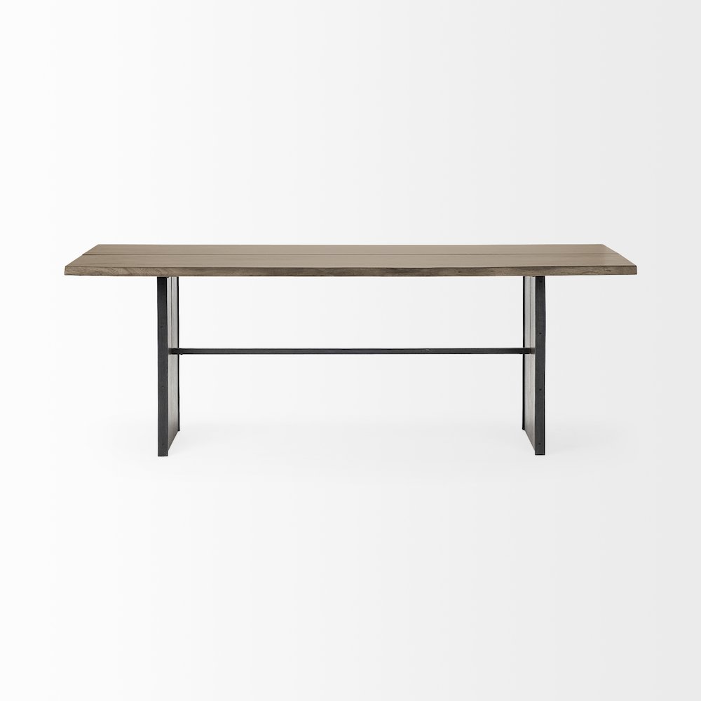 Ledger I84x38 Brown Solid Wood Top & Base Dining Table. Picture 3