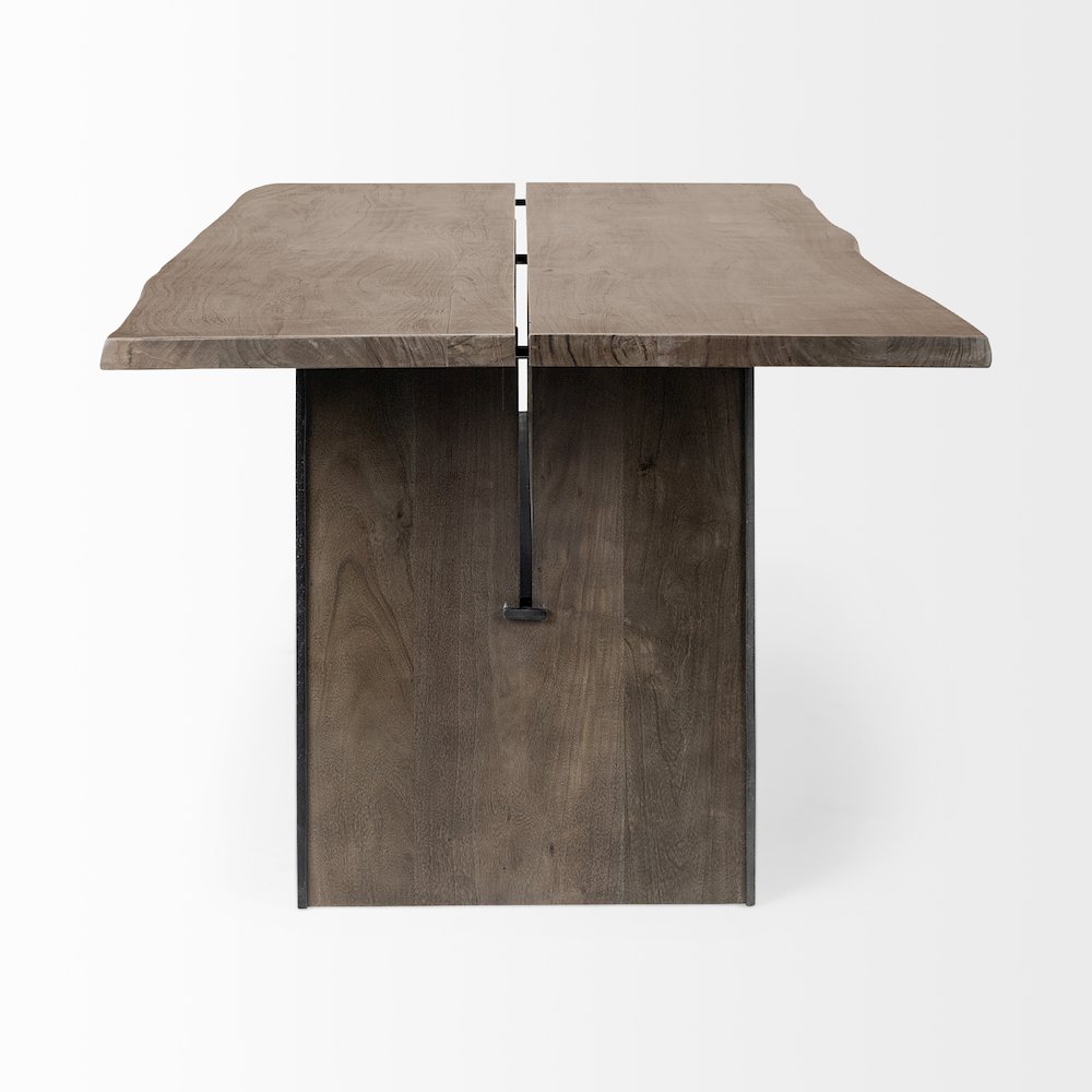 Ledger I84x38 Brown Solid Wood Top & Base Dining Table. Picture 4