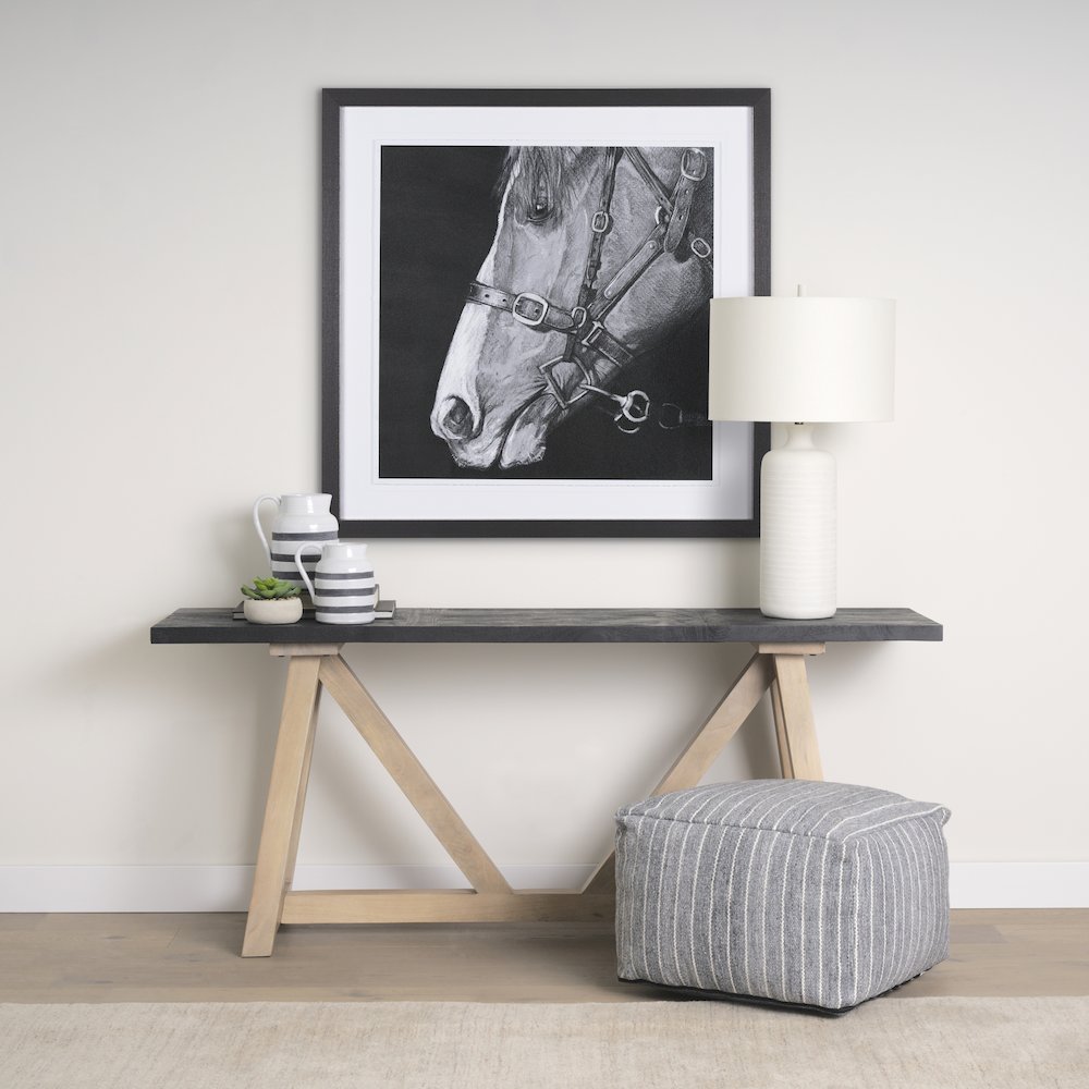 Melanie 17.0L x 17.0W x 30.5H White ShadeWhite Base Table Lamp. Picture 2