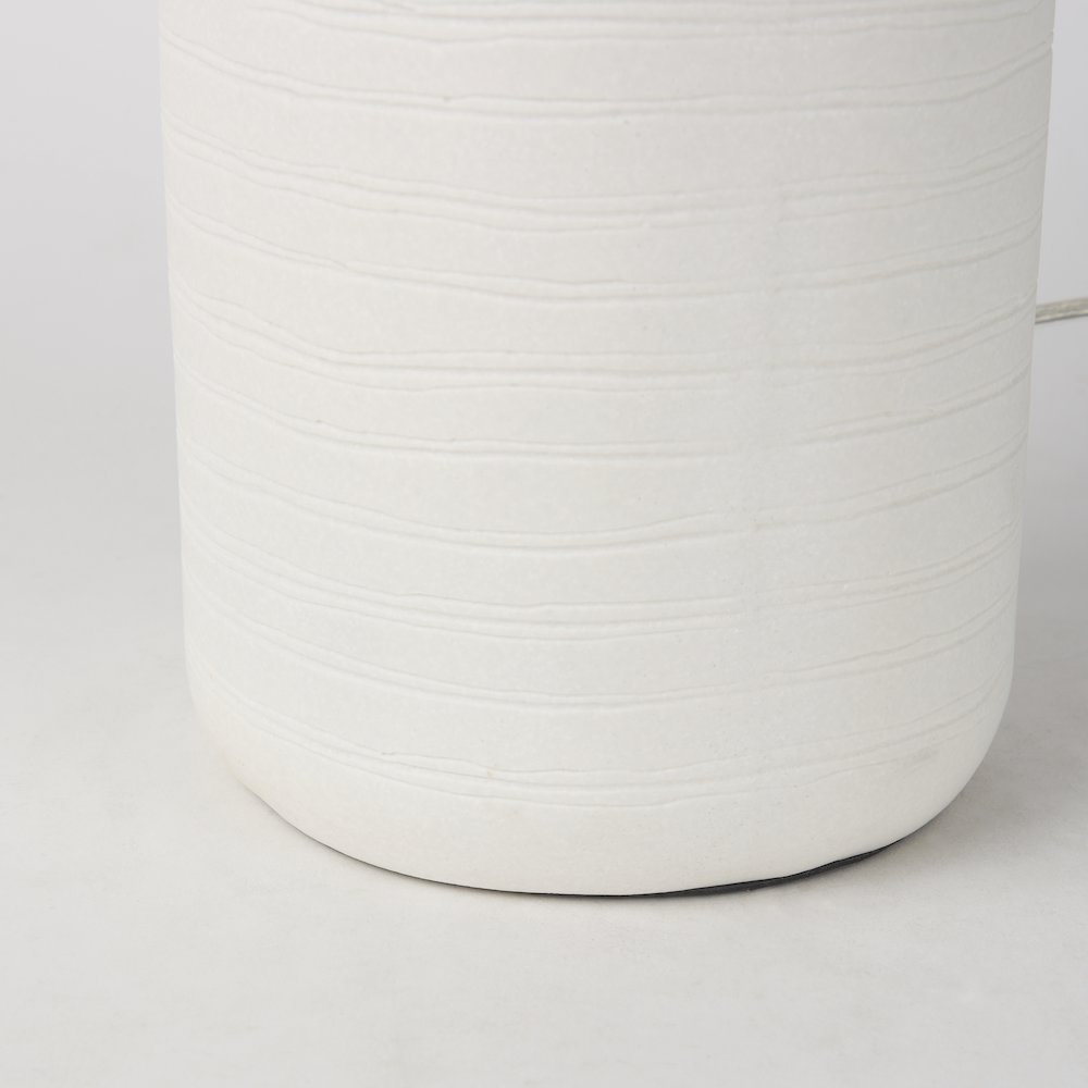 Melanie 17.0L x 17.0W x 30.5H White ShadeWhite Base Table Lamp. Picture 7
