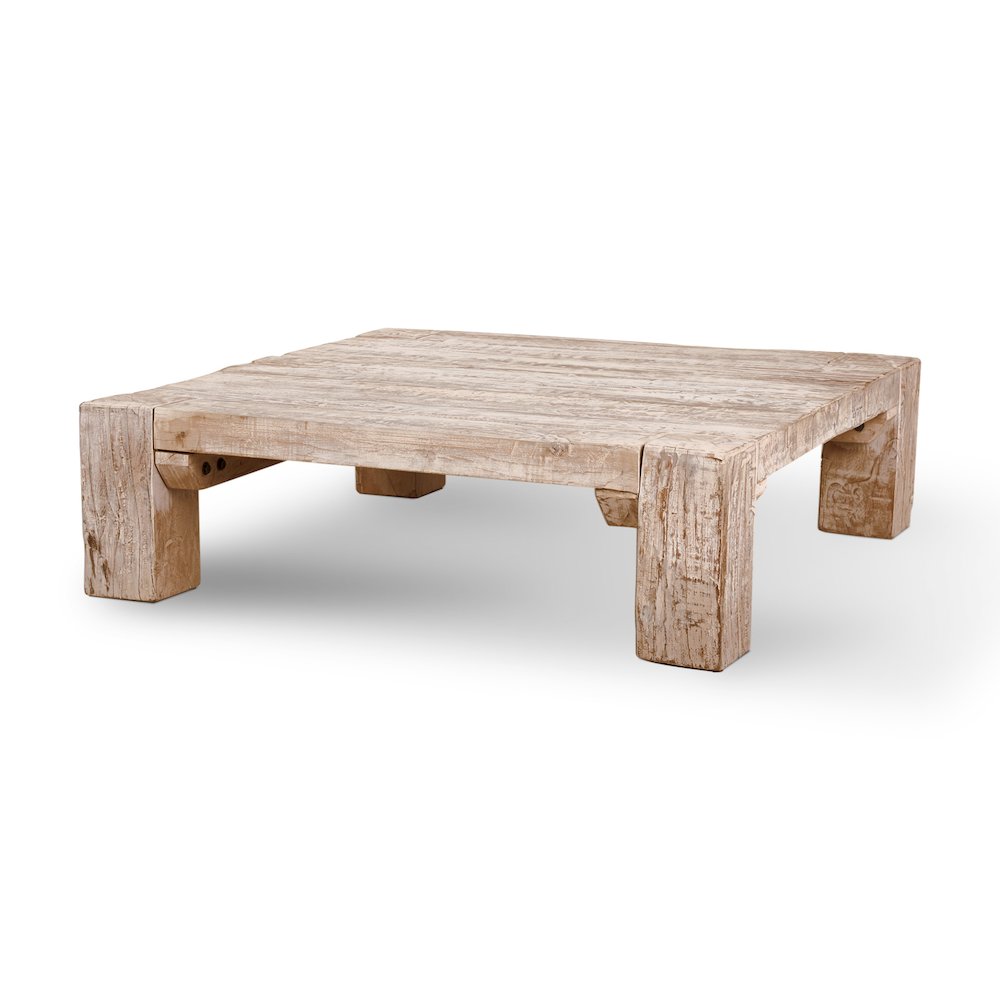 48X48 Square Reclaimed Solid Wood Coffee Table. Picture 1