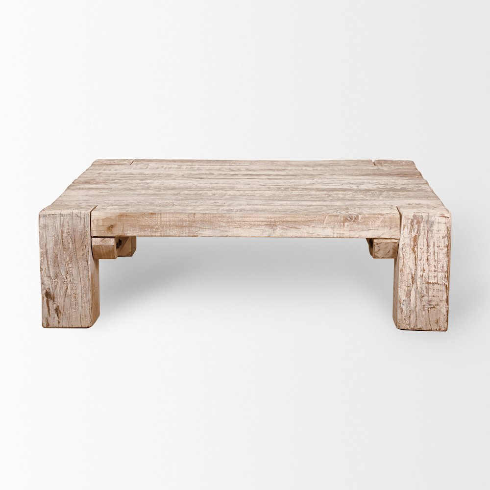 48X48 Square Reclaimed Solid Wood Coffee Table. Picture 4