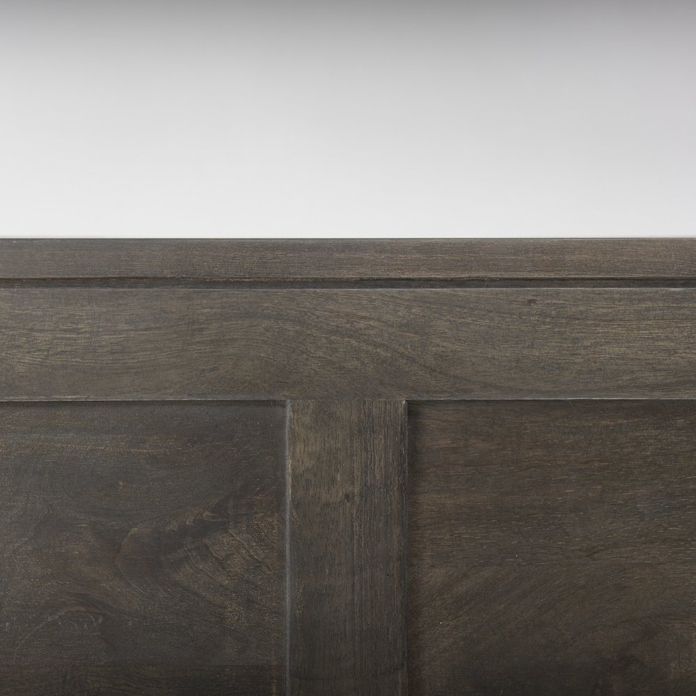 Darwin 80x17.5 Brown Solid Wood Gold Metal Base 4 Cabinet Door Sideboard. Picture 4