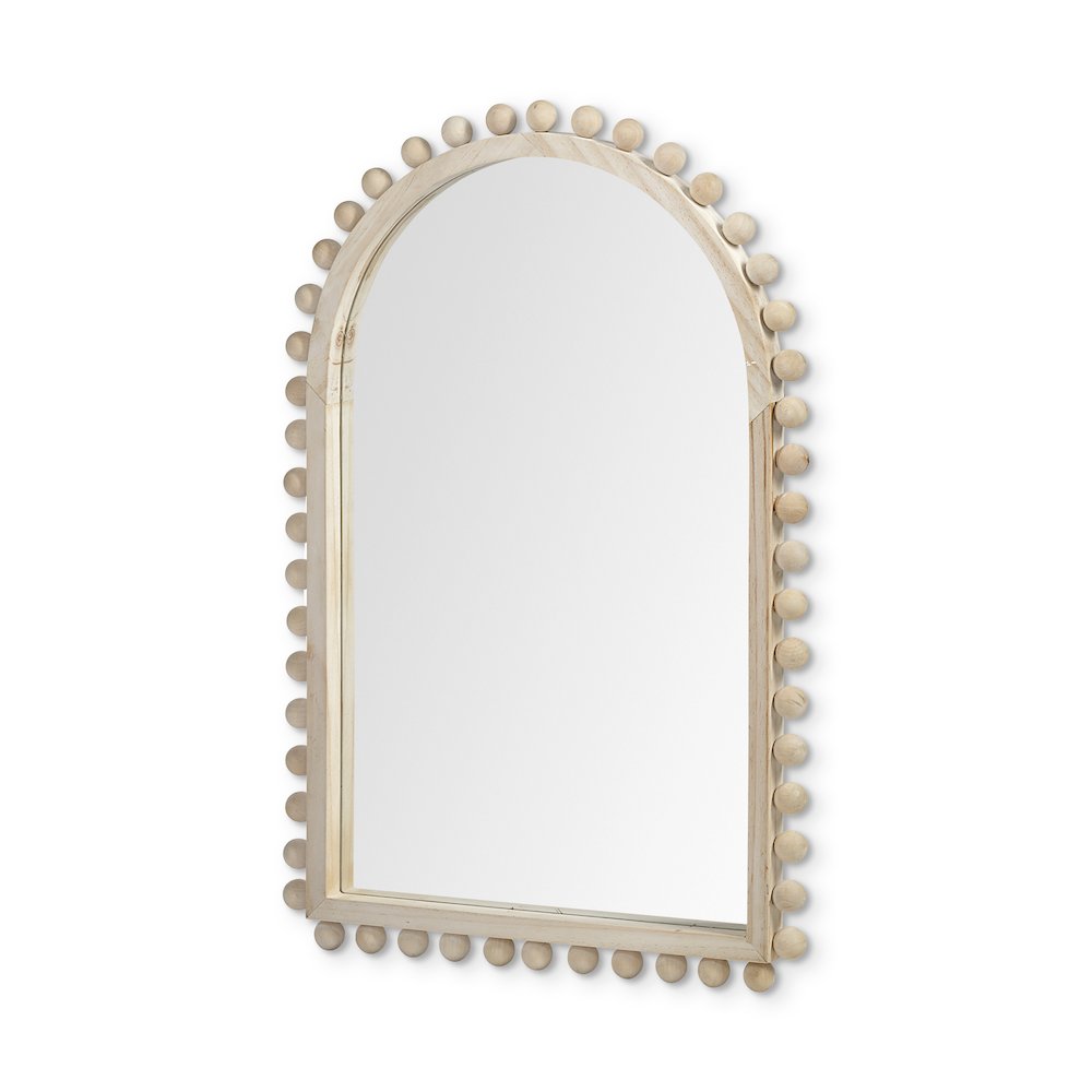 Leeds 23L x 35H Natural Wood Arch Frame Mirror. Picture 1