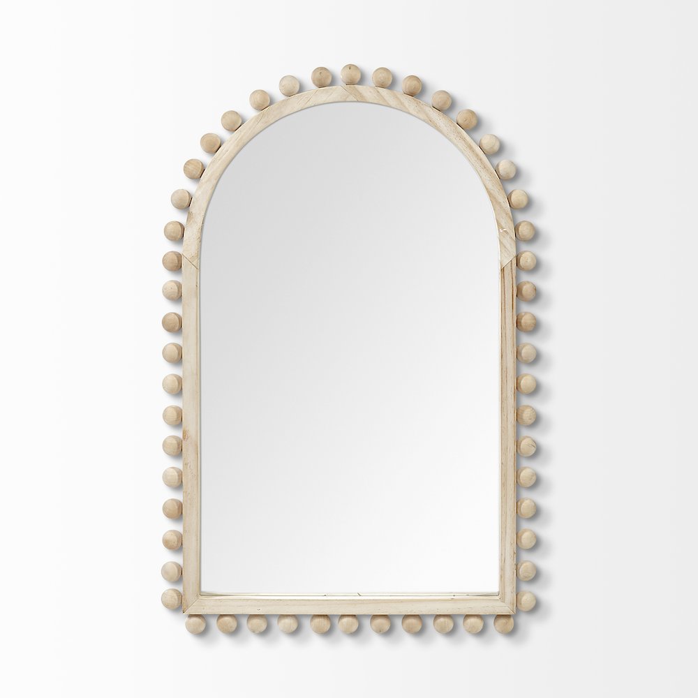 Leeds 23L x 35H Natural Wood Arch Frame Mirror. Picture 3