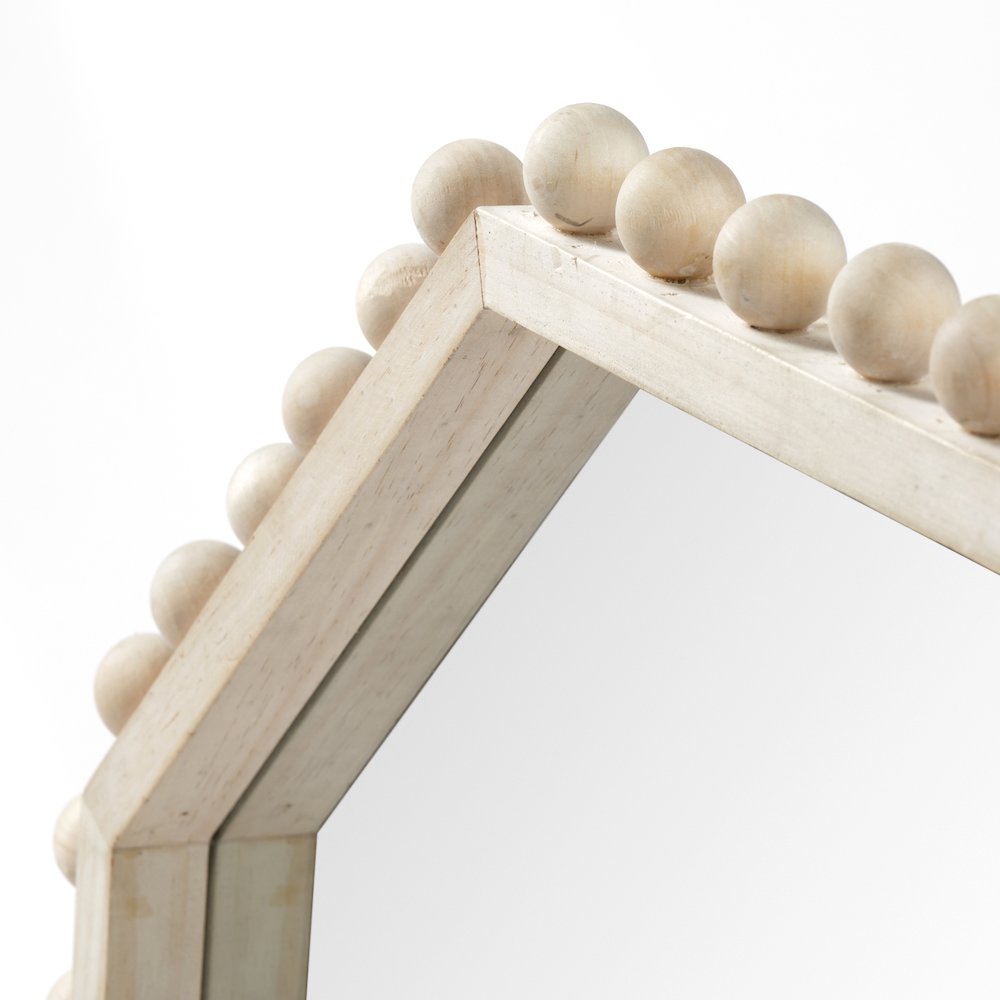 Torquay 33L x 33H Natural Wood Octagon Frame Mirror. Picture 4