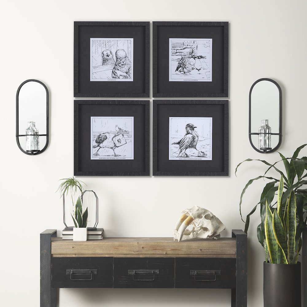 Wall Mounted Mirror W Glass Bottle For Botanicals Or Floral. Picture 2