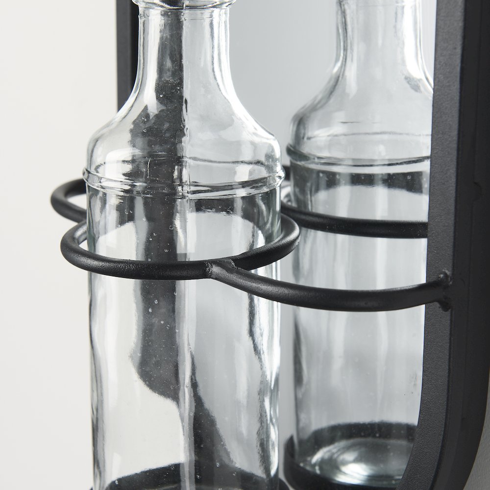Wall Mounted Mirror W Glass Bottle For Botanicals Or Floral. Picture 9