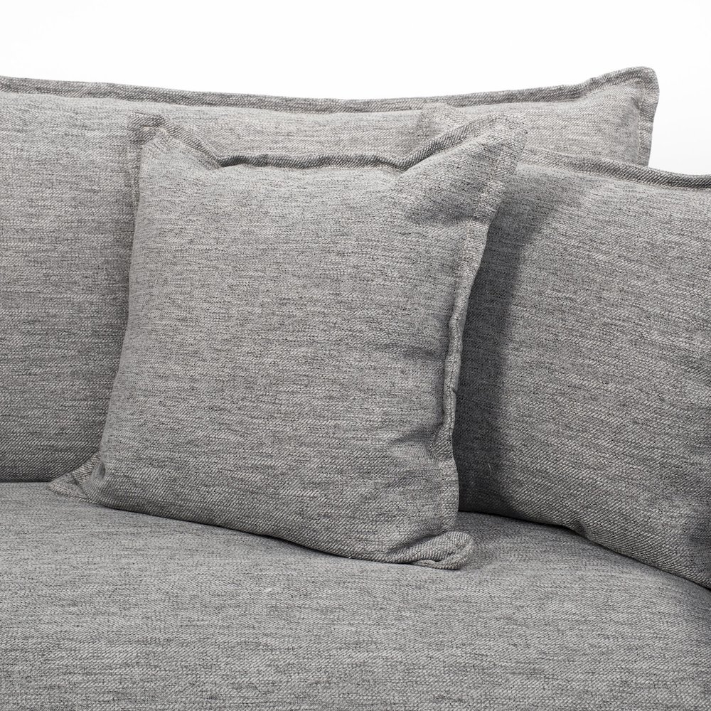 Roy Castlerock Gray Upholstered and Brown Wood Frame Arm Chair. Picture 12