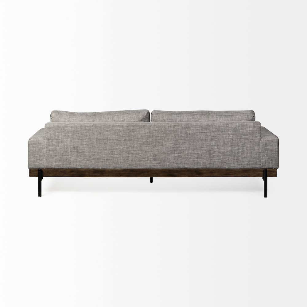 Colburne 95" Gray Upholstered Three Seater Sofa. Picture 6