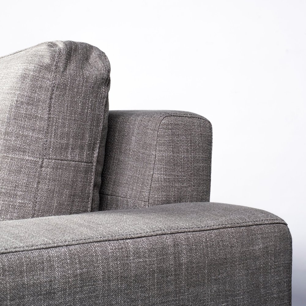 Colburne 95" Gray Upholstered Three Seater Sofa. Picture 7