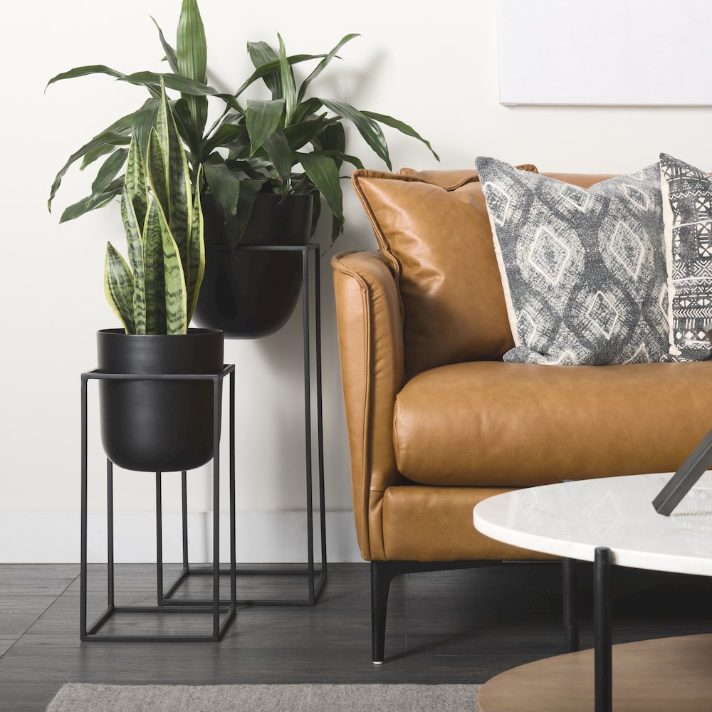 Bumble (Set of 2) 12L x 12W x 32H Black Plant Stands. Picture 5