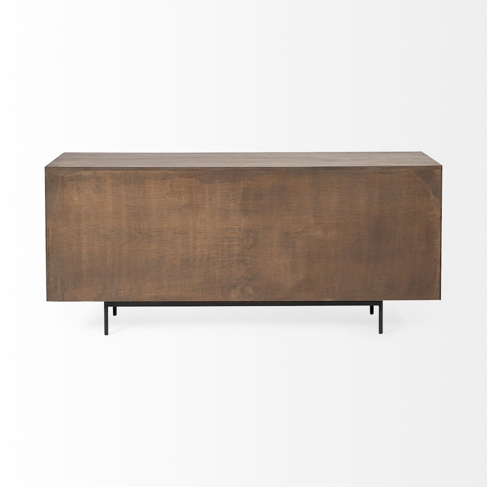 Grace 70Wx18.5Lx31.25H Two-Tone Brown Solid Wood 6 Drawer Sideboard. Picture 11