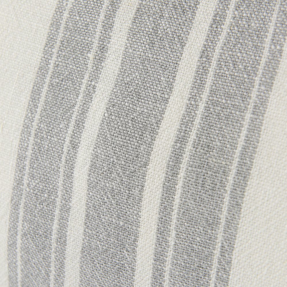 22 X 22 Cream With Gray Stripes Decorative Pillow Cover. Picture 8