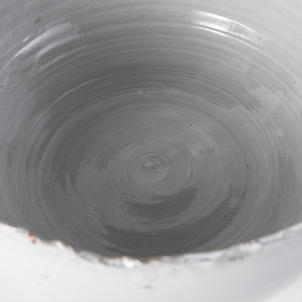 13L X 13W White Ceramic Large Decorative Bowl. Picture 3