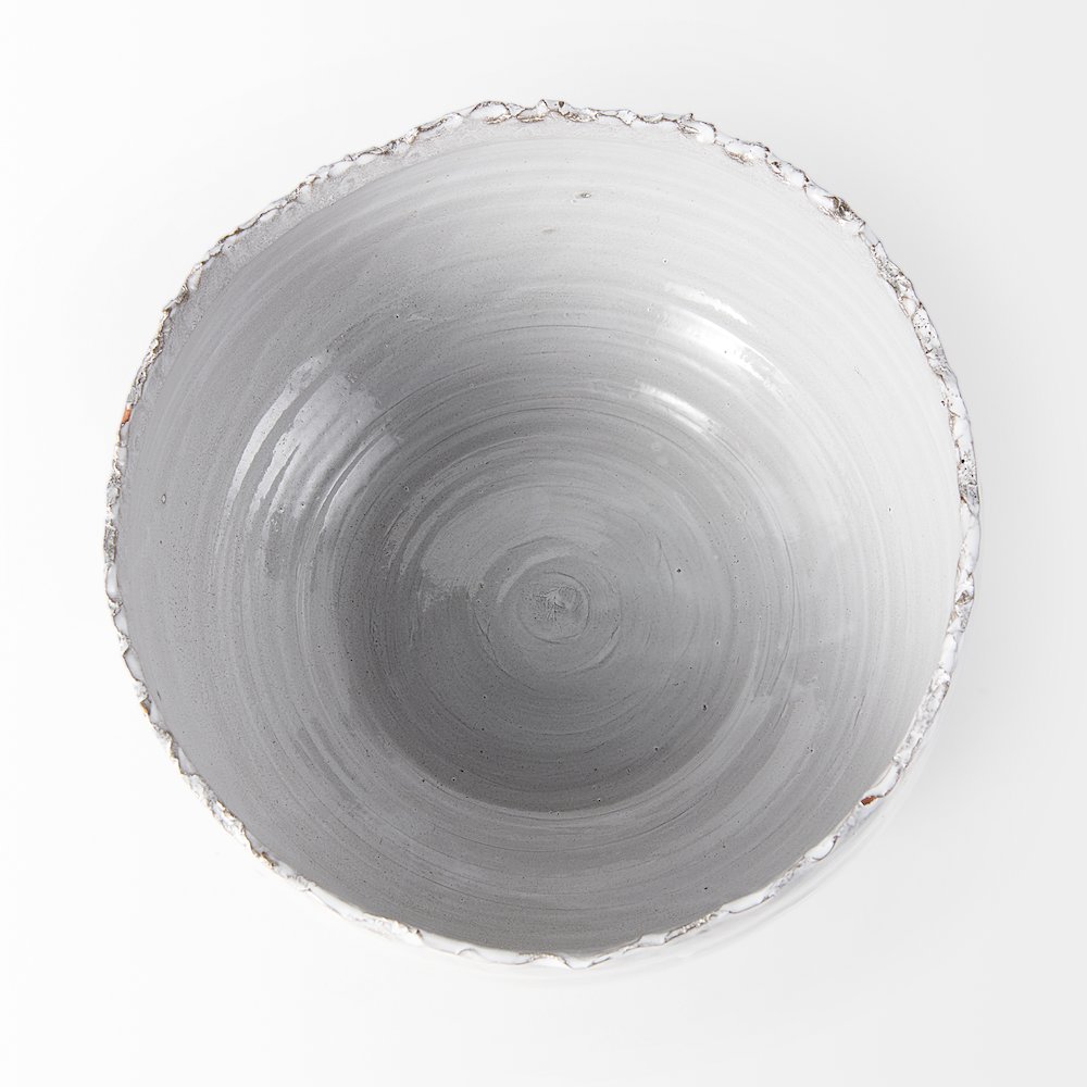 13L X 13W White Ceramic Large Decorative Bowl. Picture 11