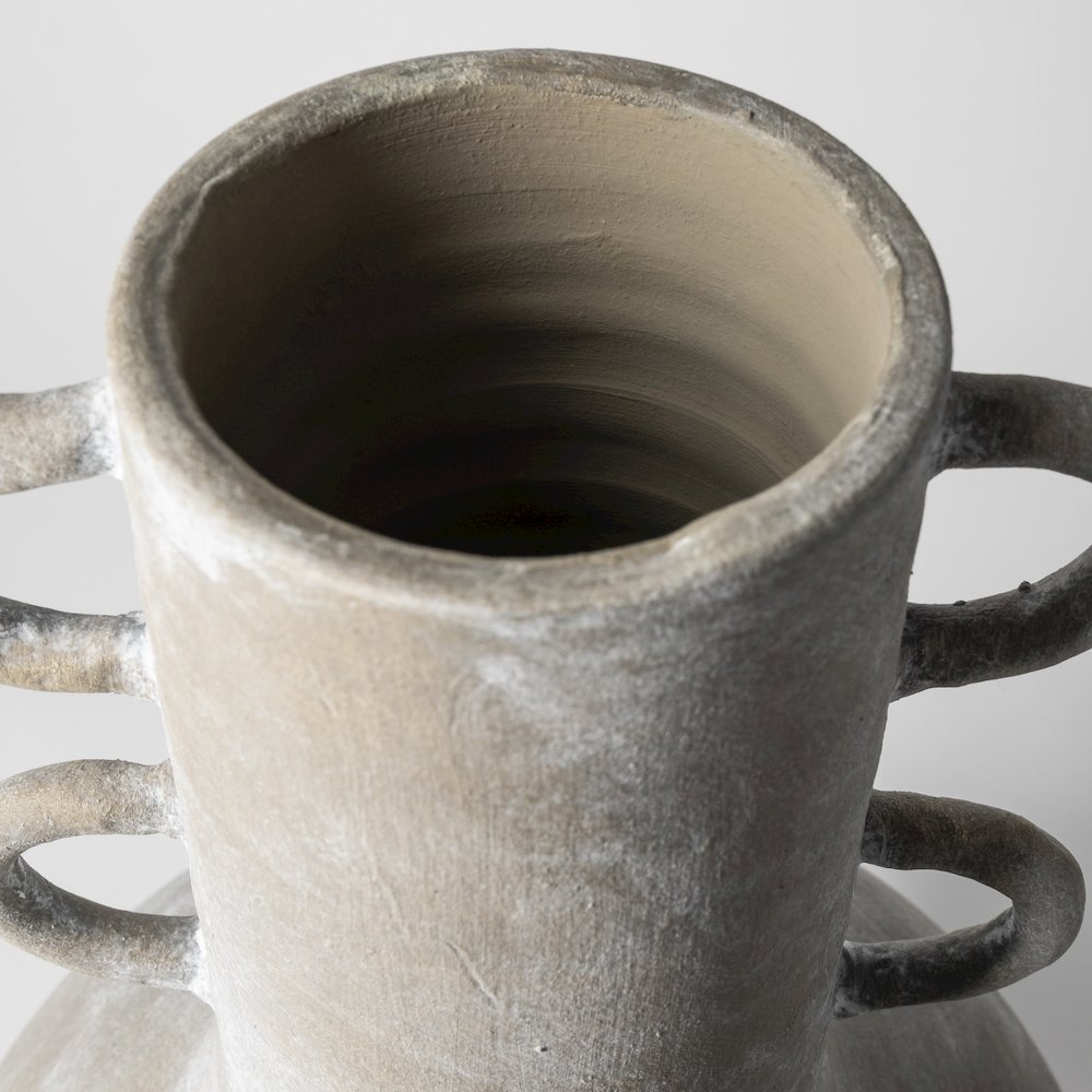 Sherry Rustic Brown Tall Neck Ceramic Vase. Picture 7