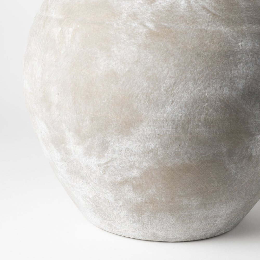 Sherry Rustic Brown Tall Neck Ceramic Vase. Picture 8