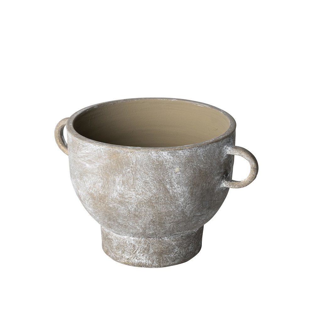 Deya Small Rustic Brown Ceramic Vase. Picture 1