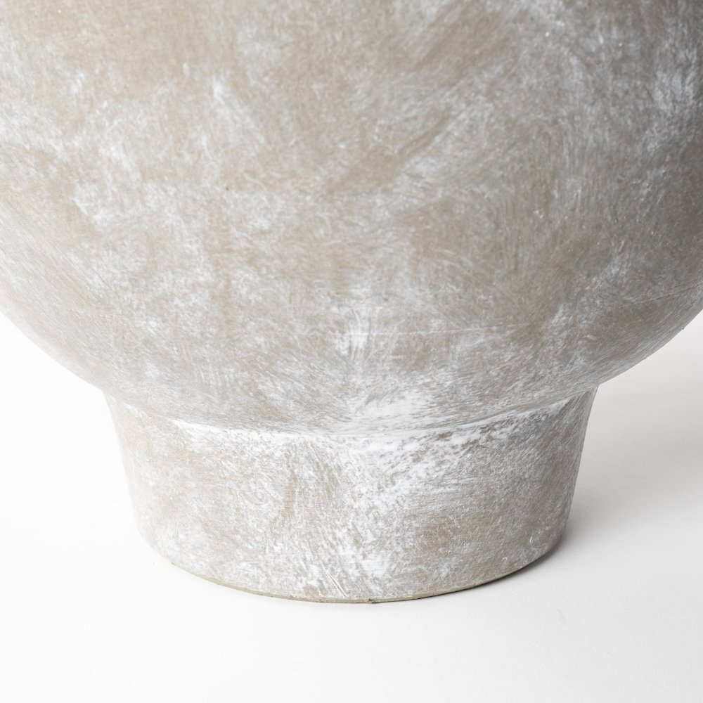 Deya Large Rustic Brown Ceramic Vase. Picture 8