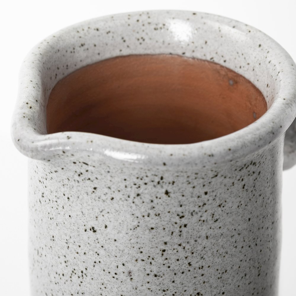 Frieda Small Freckled Gray Ceramic Jug. Picture 8