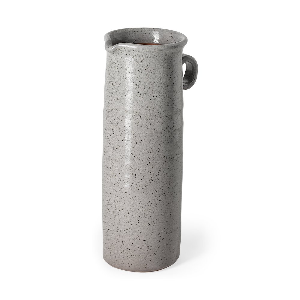 Frieda Large Freckled Gray Ceramic Jug. Picture 1