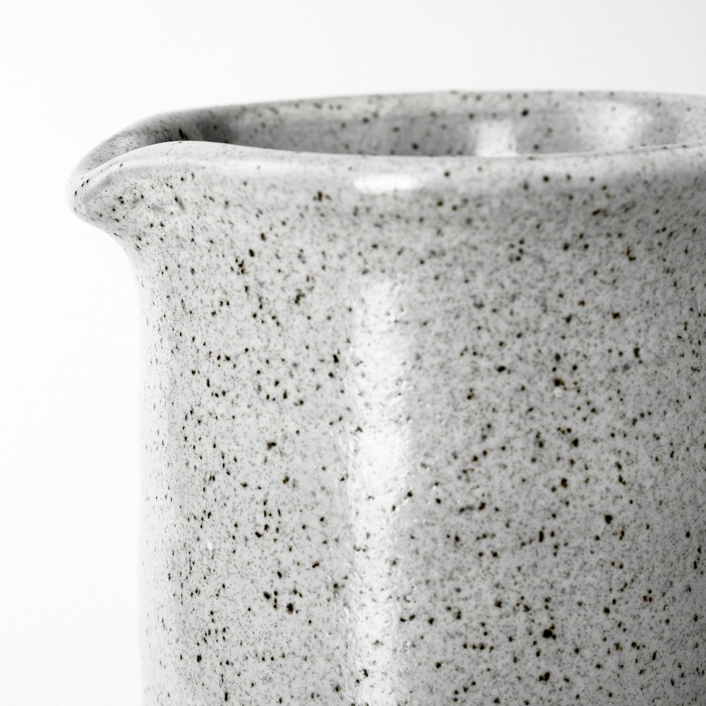 Frieda Large Freckled Gray Ceramic Jug. Picture 7