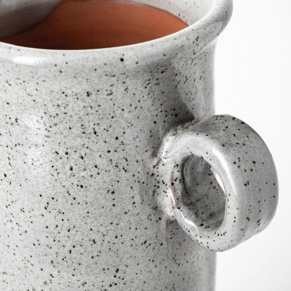 Frieda Large Freckled Gray Ceramic Jug. Picture 8