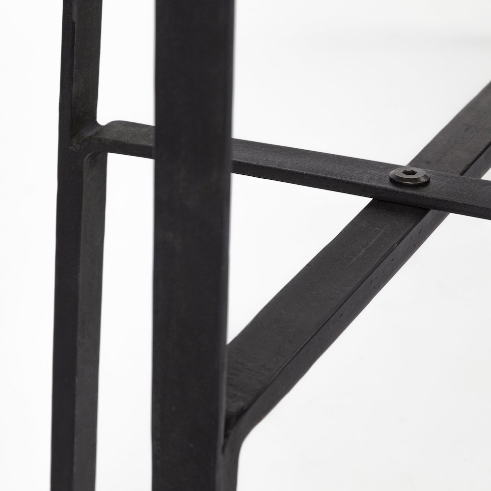 Rectangular Brown Raised Edge Top Console Table. Picture 2