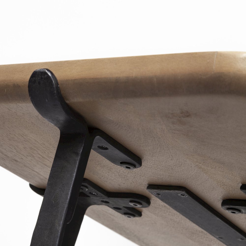 Rectangular Brown Raised Edge Top Console Table. Picture 10