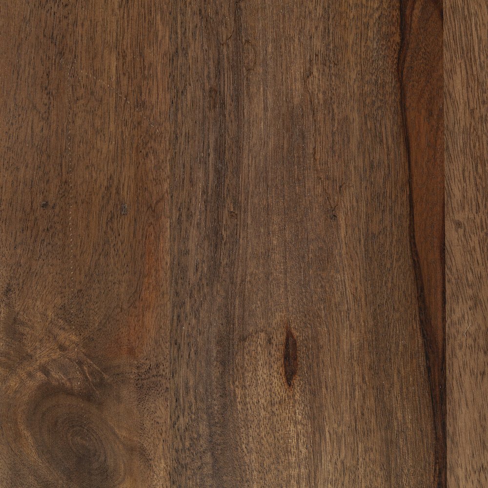 Glenn V56L x 22W Dark Brown Wood Black Iron Frame, 3 Drawer Office Desk. Picture 7