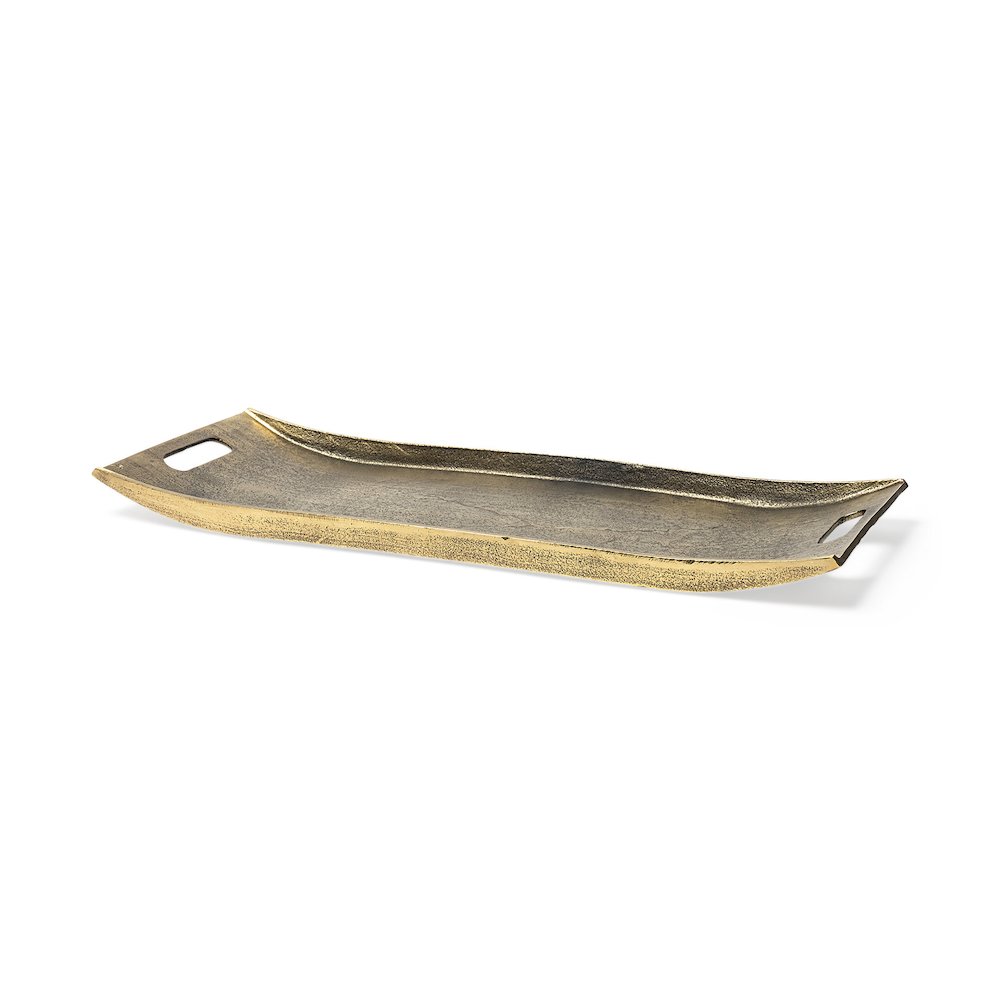 Drey 24L x 10W Gold Rectangular Tray. Picture 1