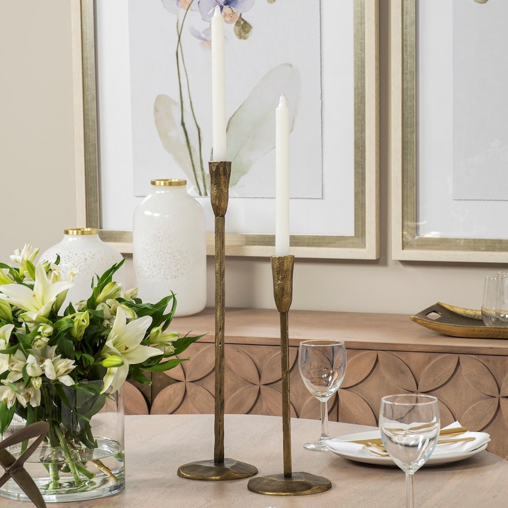 Levit (Large) Gold Table Candle Holder. Picture 7