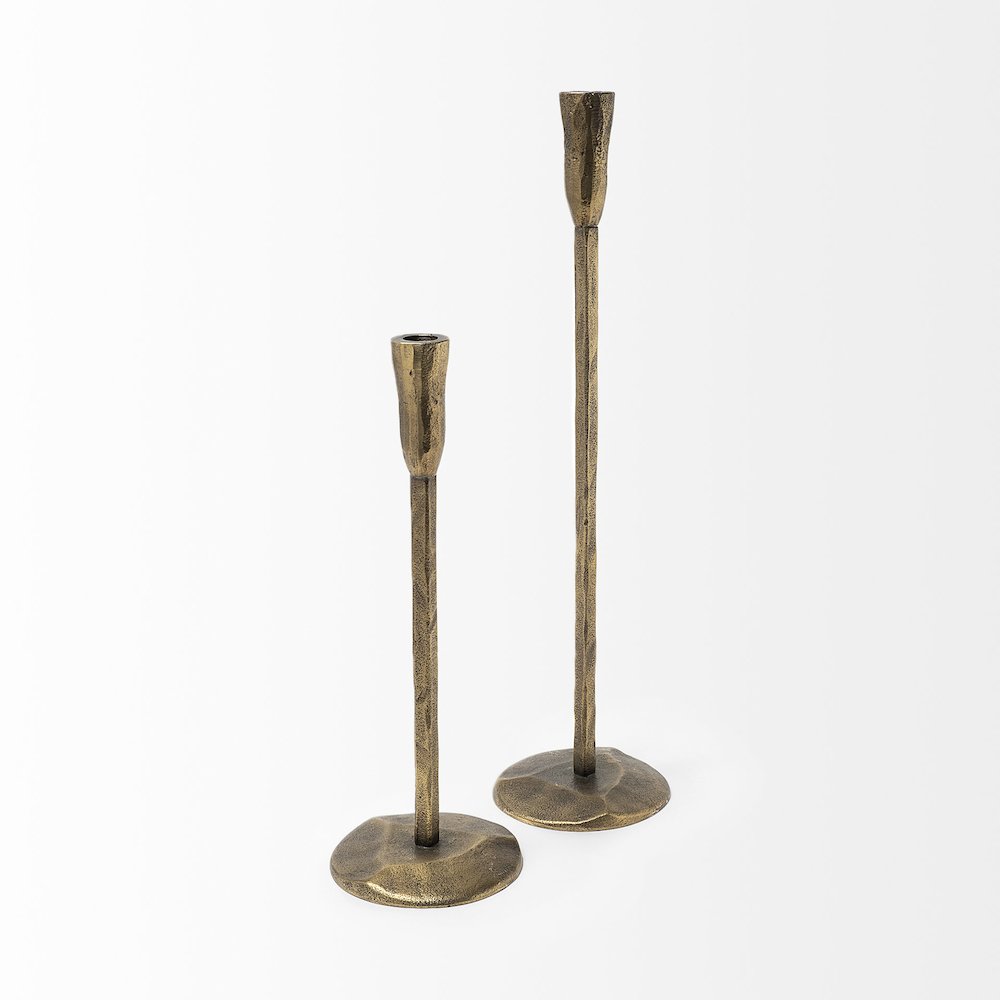 Levit (Large) Gold Table Candle Holder. Picture 10