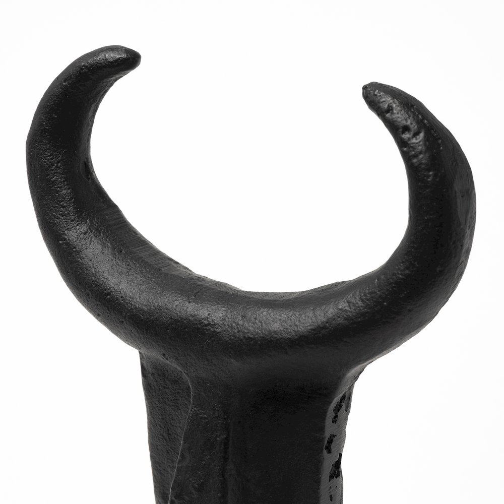 Caleb 4L x 5W Black Metal Tribal Figurine. Picture 7