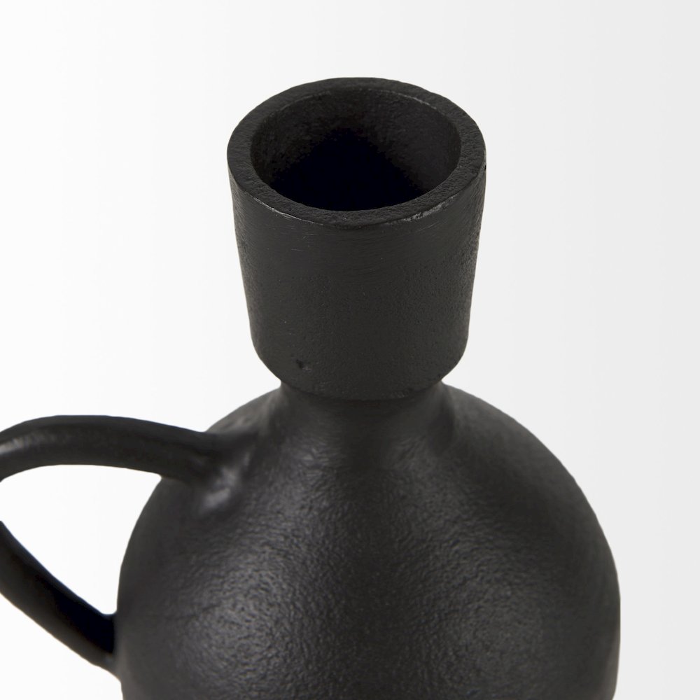 Cyrus Black Spherical Vase Flute Decorative Object. Picture 2
