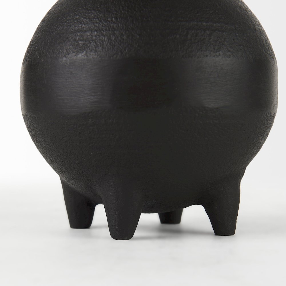Cyrus Black Spherical Vase Flute Decorative Object. Picture 4