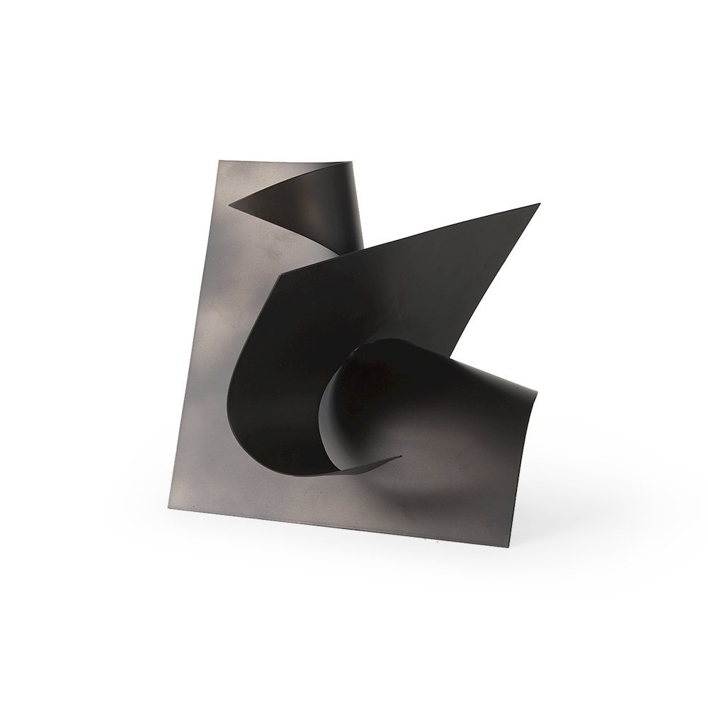 Francesca 11.8L x 11.8W x 11.8H Black Metal Sculptural Decorative Object. Picture 1