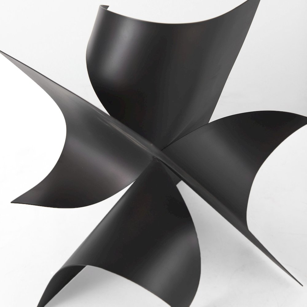 Francesca 11.8L x 11.8W x 11.8H Black Metal Sculptural Decorative Object. Picture 7