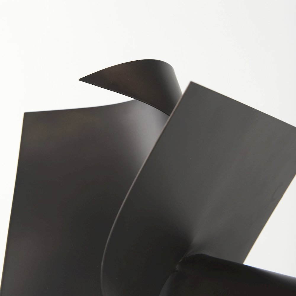 Francesca 11.8L x 11.8W x 11.8H Black Metal Sculptural Decorative Object. Picture 8