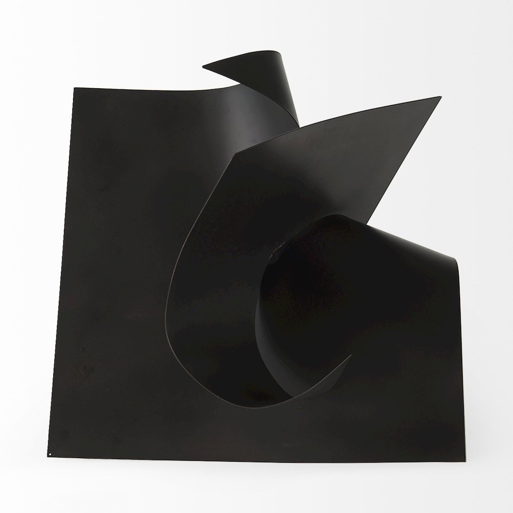 Francesca 18.1L x 18.1W x 18.1H Black Metal Sculptural Decorative Object. Picture 2