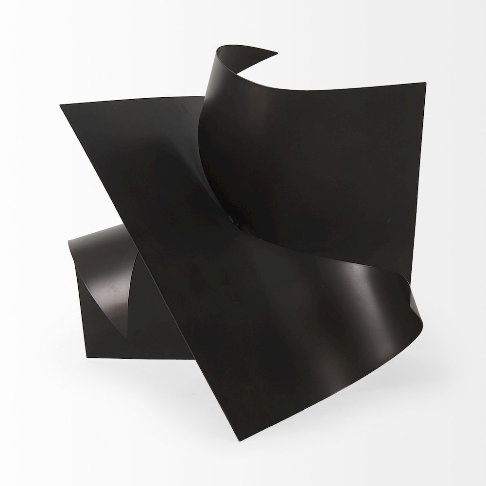 Francesca 18.1L x 18.1W x 18.1H Black Metal Sculptural Decorative Object. Picture 4