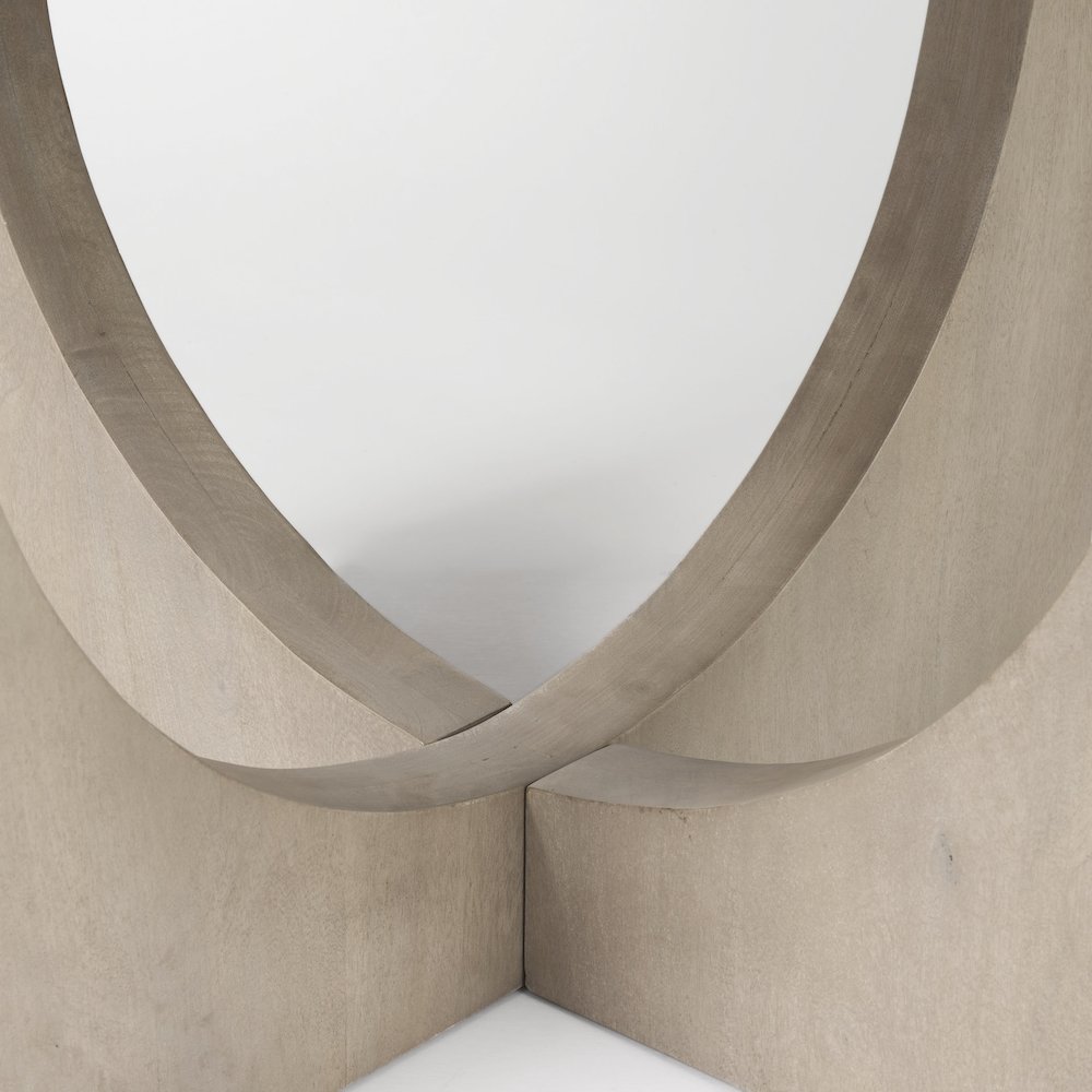 Liesl 54.L x 54.0W x 30.0H Barely Gray Finished Wood Circular Top Dining Table. Picture 2