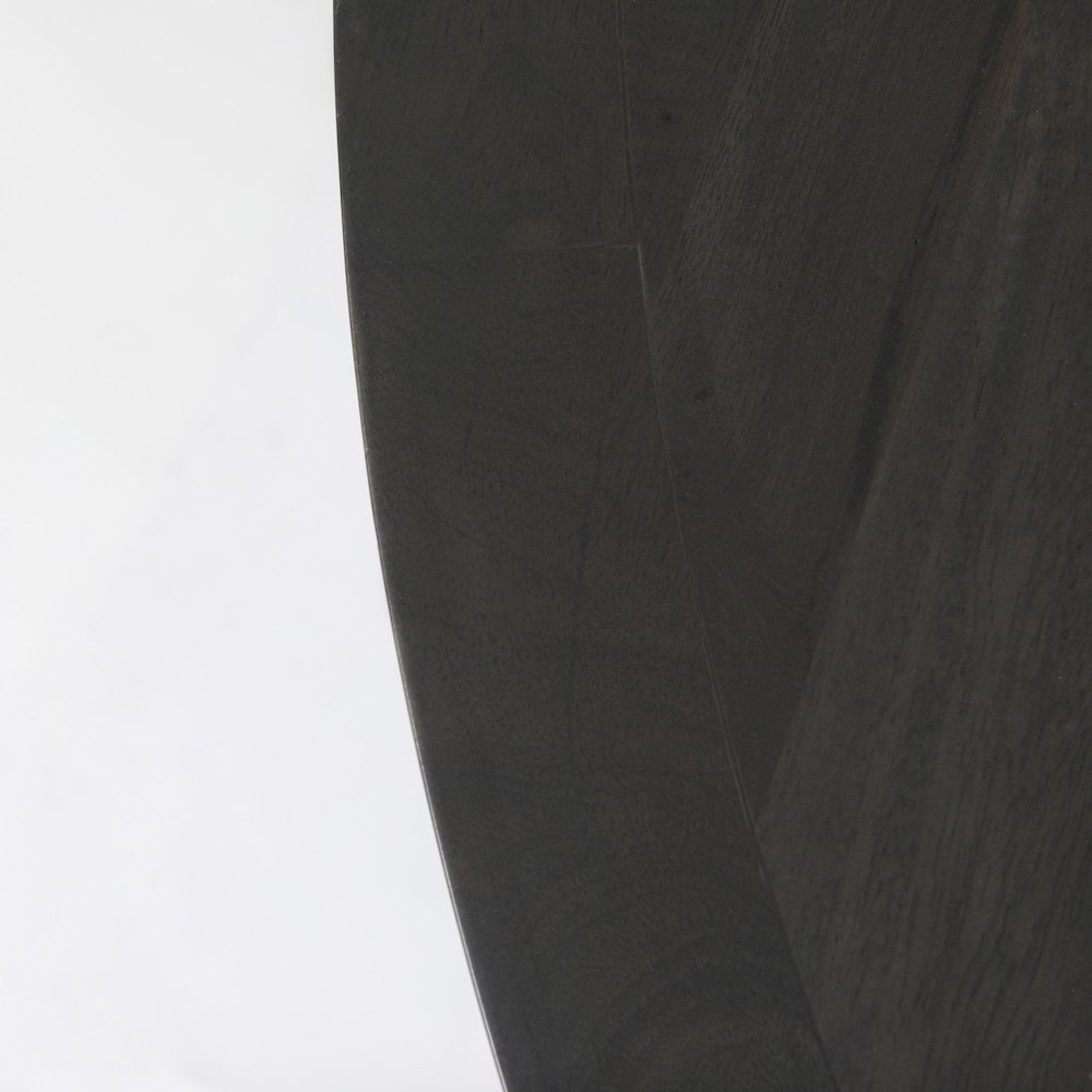 Liesl 54.L x 54.0W x 30.0H Black Wood Circular Top Dining Table. Picture 2