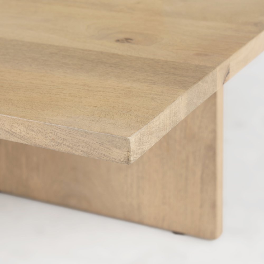 56 X 34 Rectangular Light Brown Wood Coffee Table. Picture 9