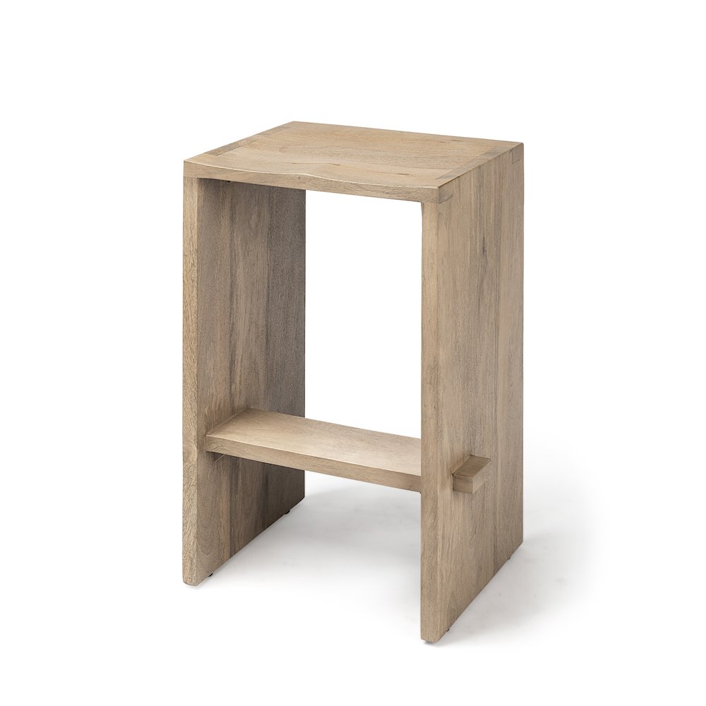 26" Seat Height Light Brown Wood Counter Stool. Picture 1