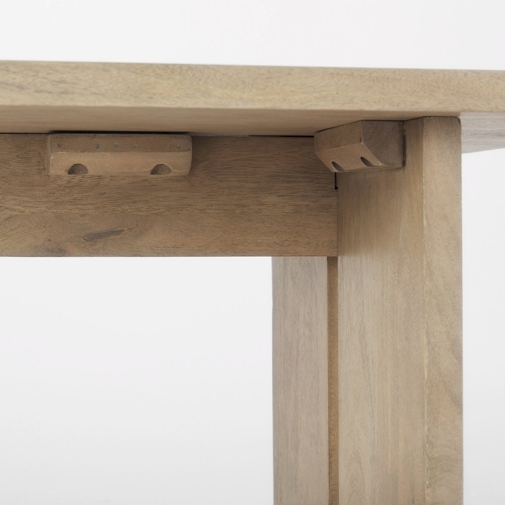 18H Light Brown Wood Dining Bench. Picture 10